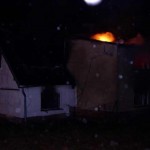 Požár domu-Kociol-Polsko